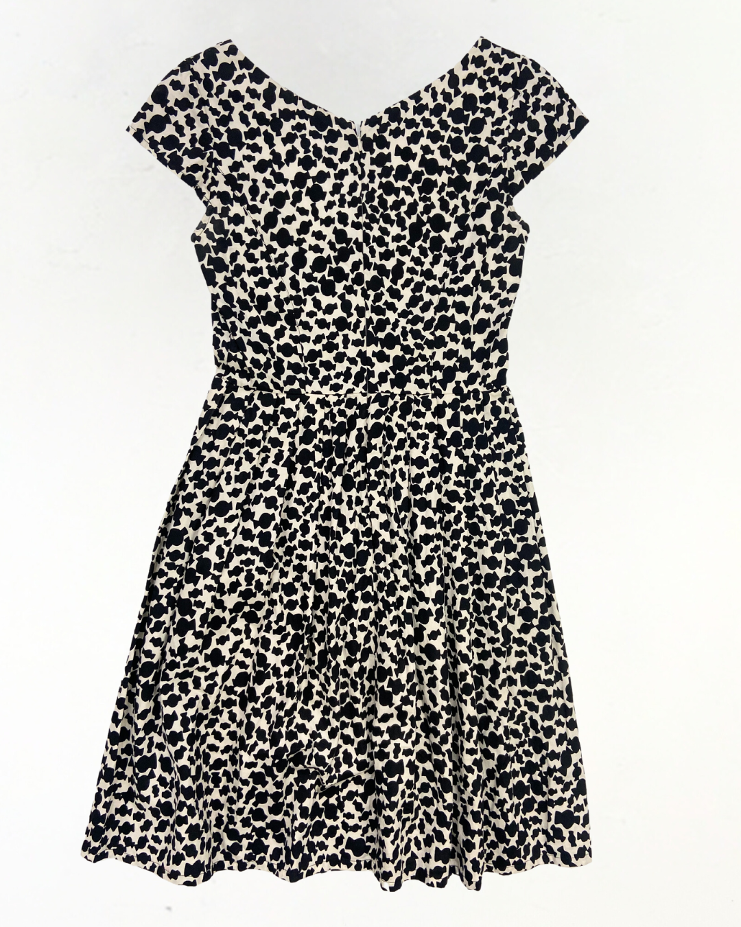 People Tree Ditsy Black and White Dress