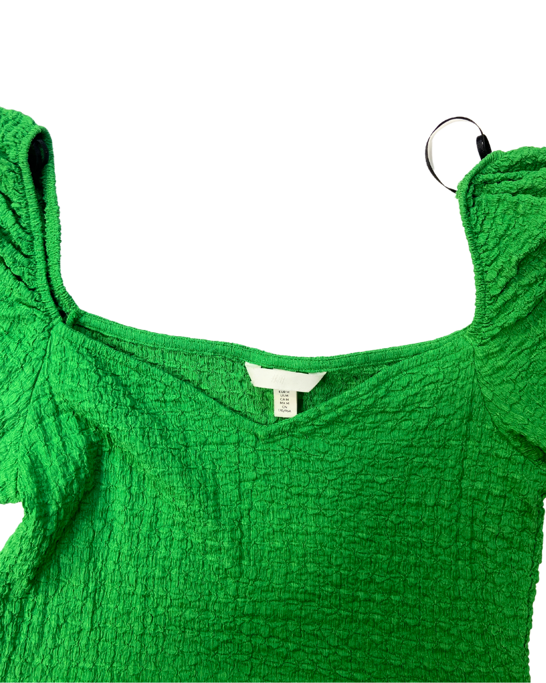 H&M Green Waffle Mini Dress