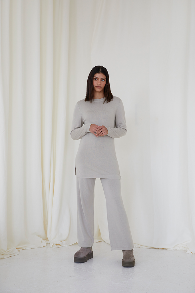 Dove Grey Soft Knit Set