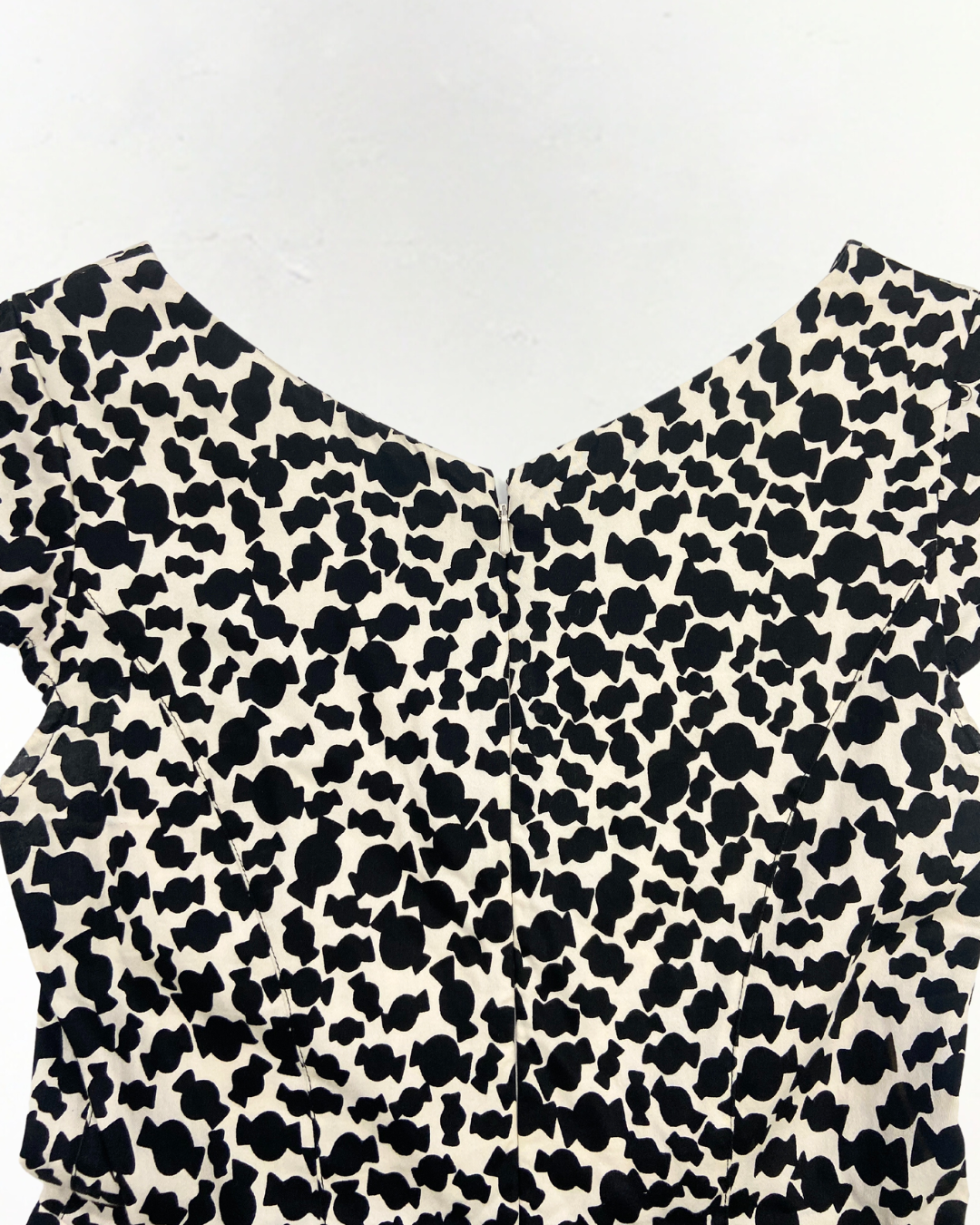 People Tree Ditsy Black and White Dress