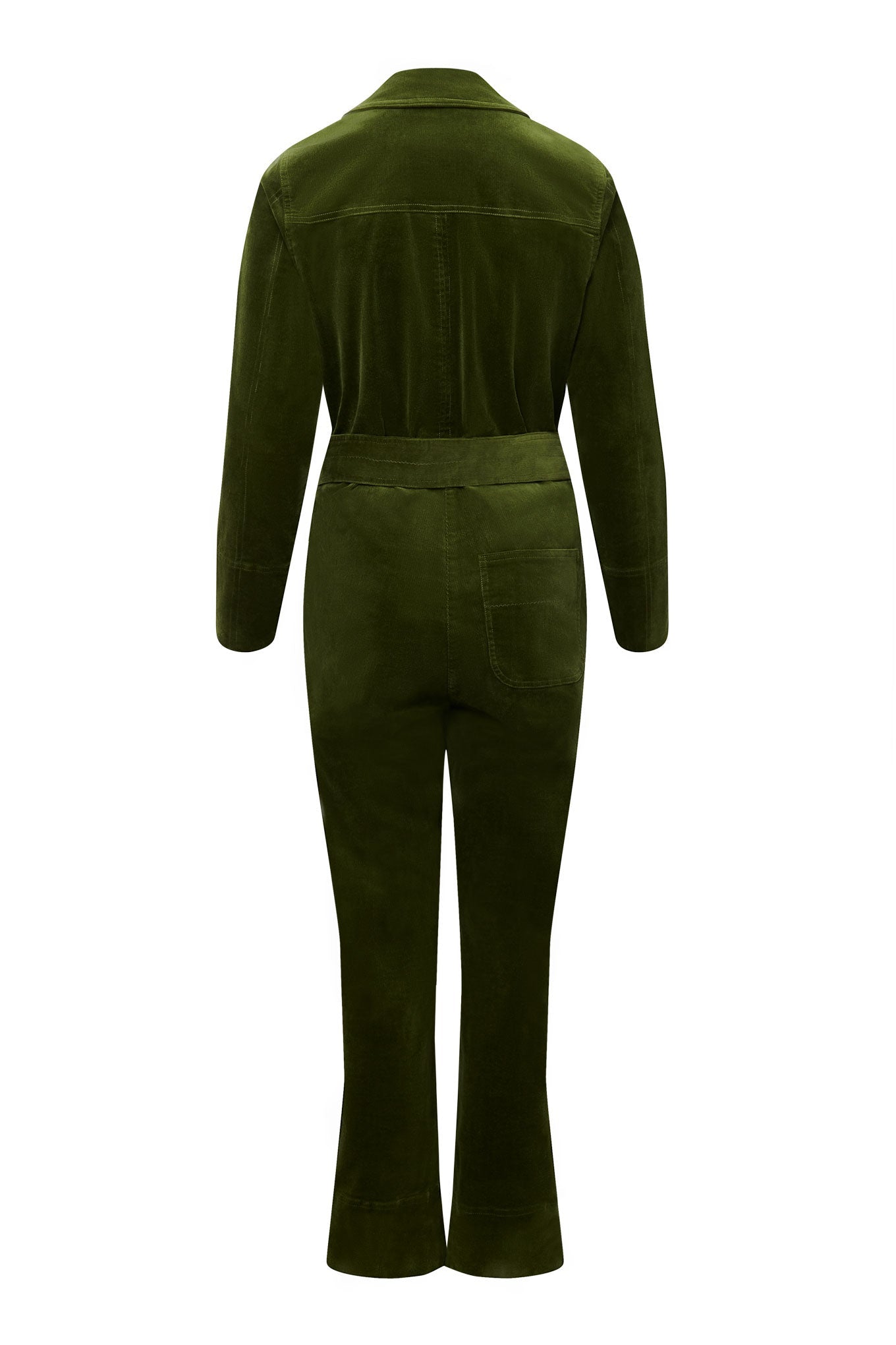 ELECTRA - Organic Cotton Needle Cord Jumpsuit Pine Green