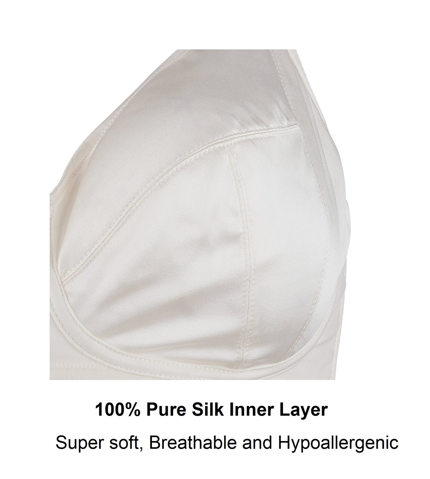 Ditsy Floral - Silk &amp; Organic Cotton Smooth T-Shirt Wireless Bra