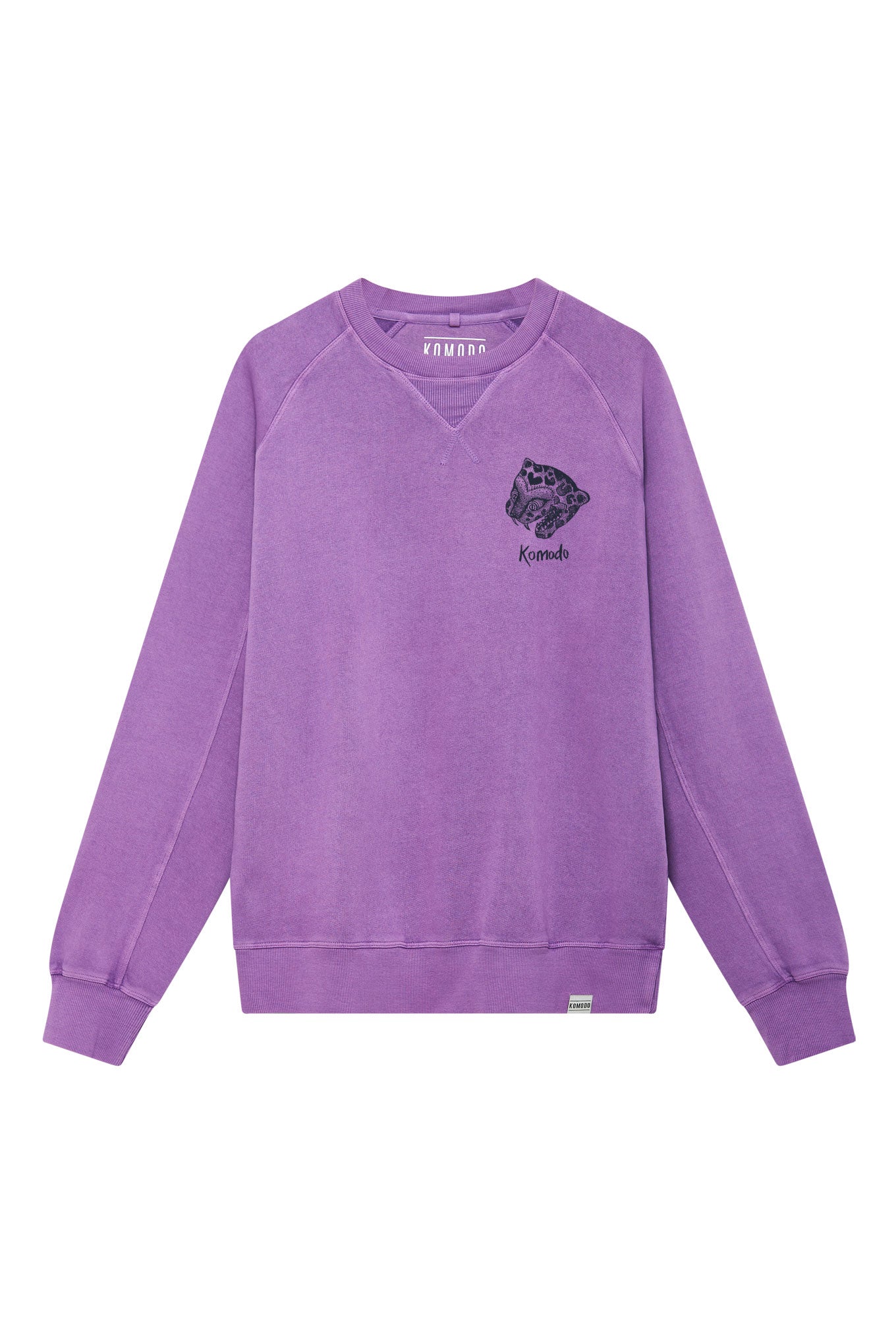 NEPALI LEOPARD - Organic Cotton Back Print Sweat Lilac