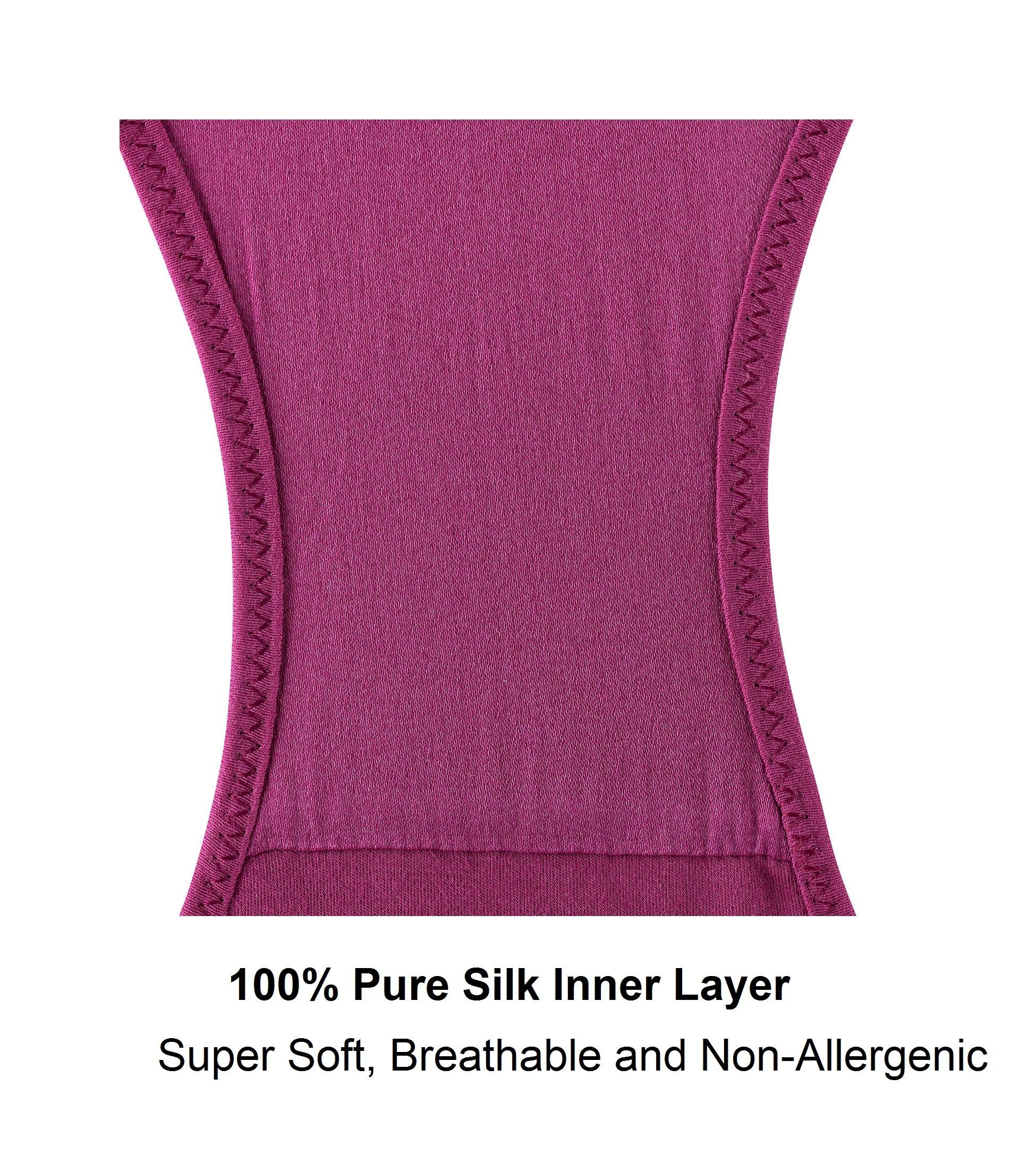 Fuchsia - High Waisted Silk &amp; Organic Cotton Full Brief - Juliemay Lingerie