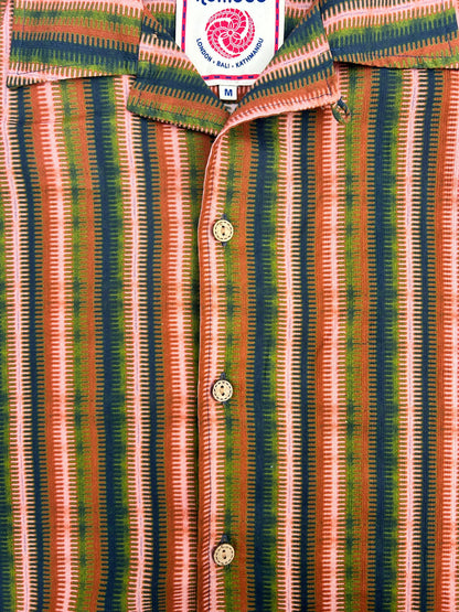 SPINDRIFT - Organic Cotton Shirt Weave Stripe Green