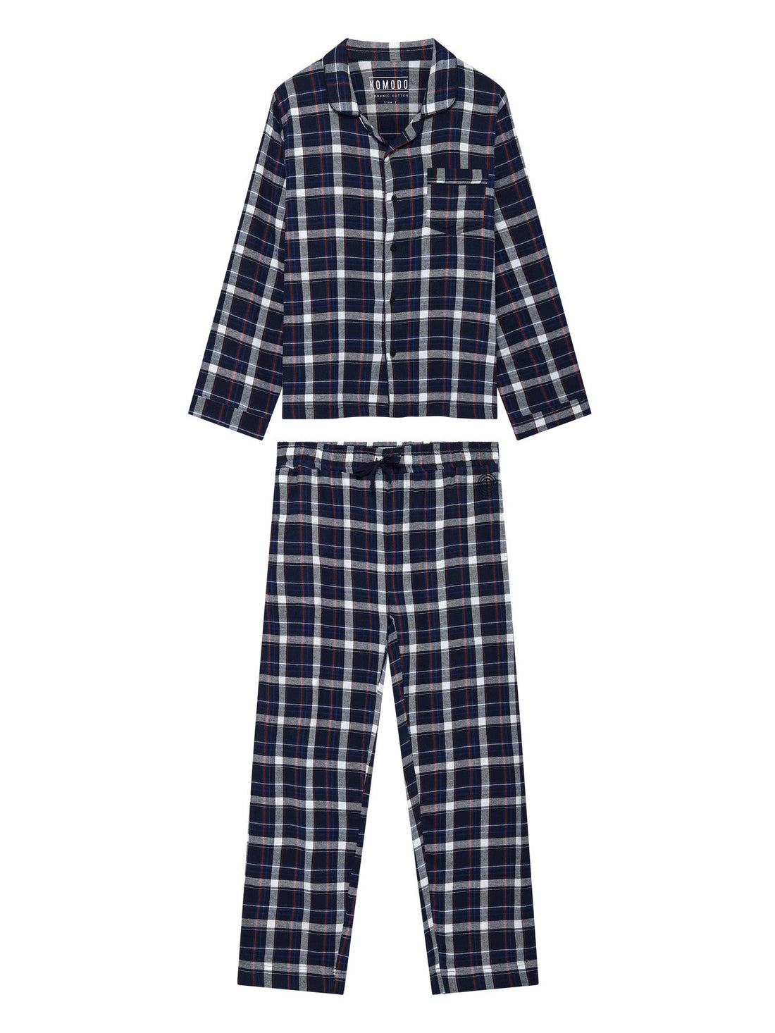JIM JAM - Womens GOTS Organic Cotton Pyjama Set Dark Navy