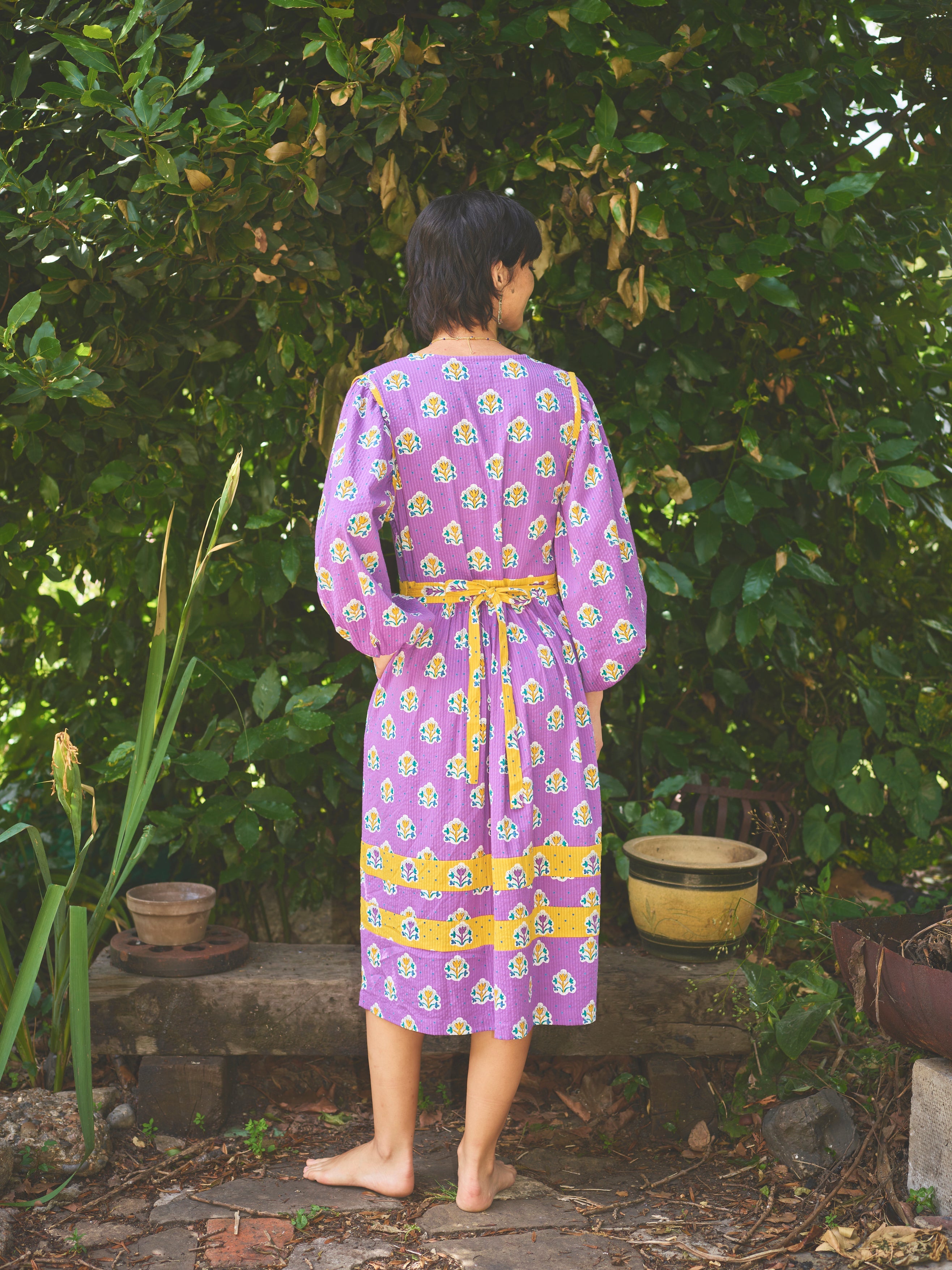 Lowie Les Indiennes Balloon Sleeve Dress