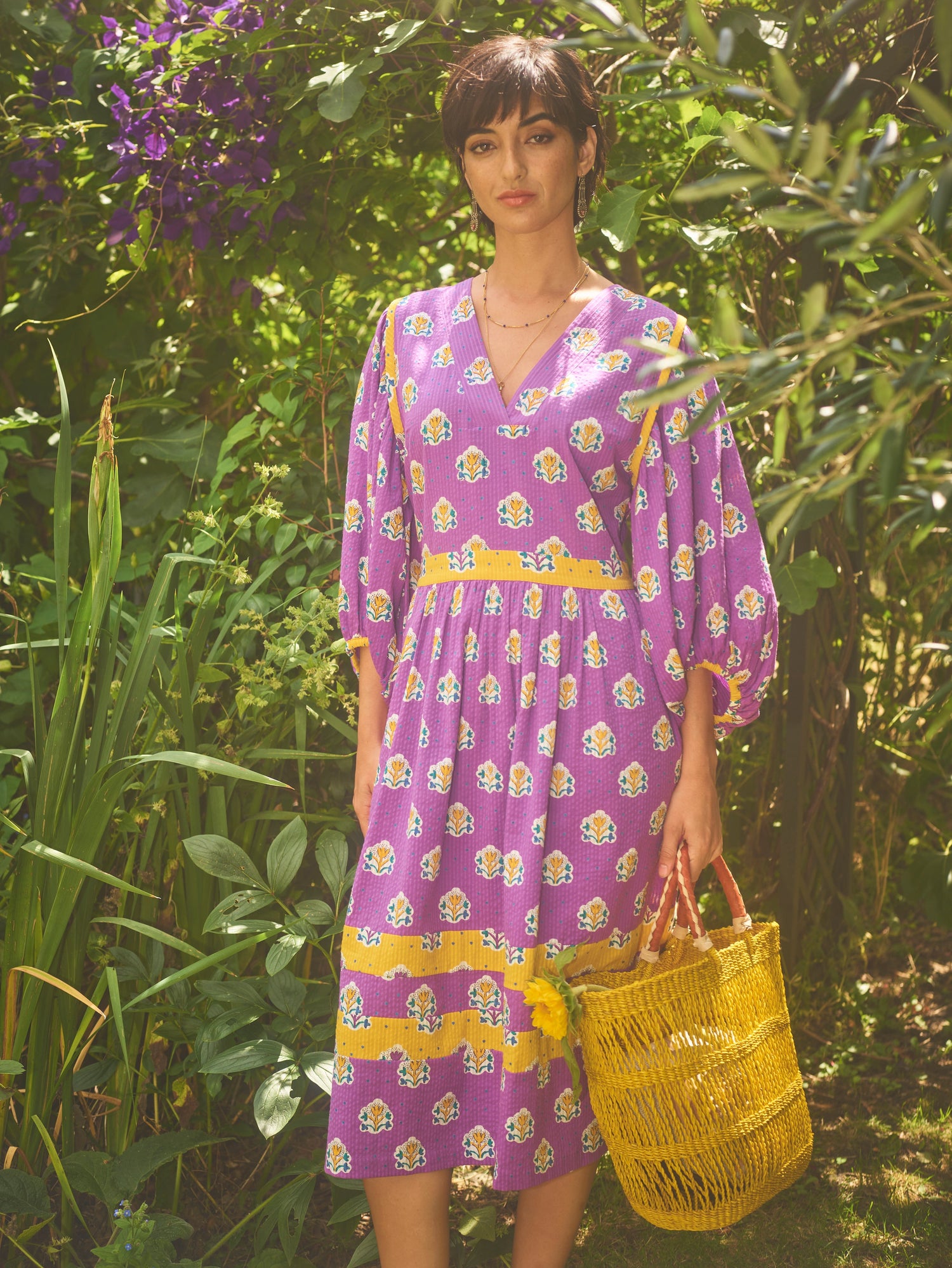 Lowie Les Indiennes Balloon Sleeve Dress