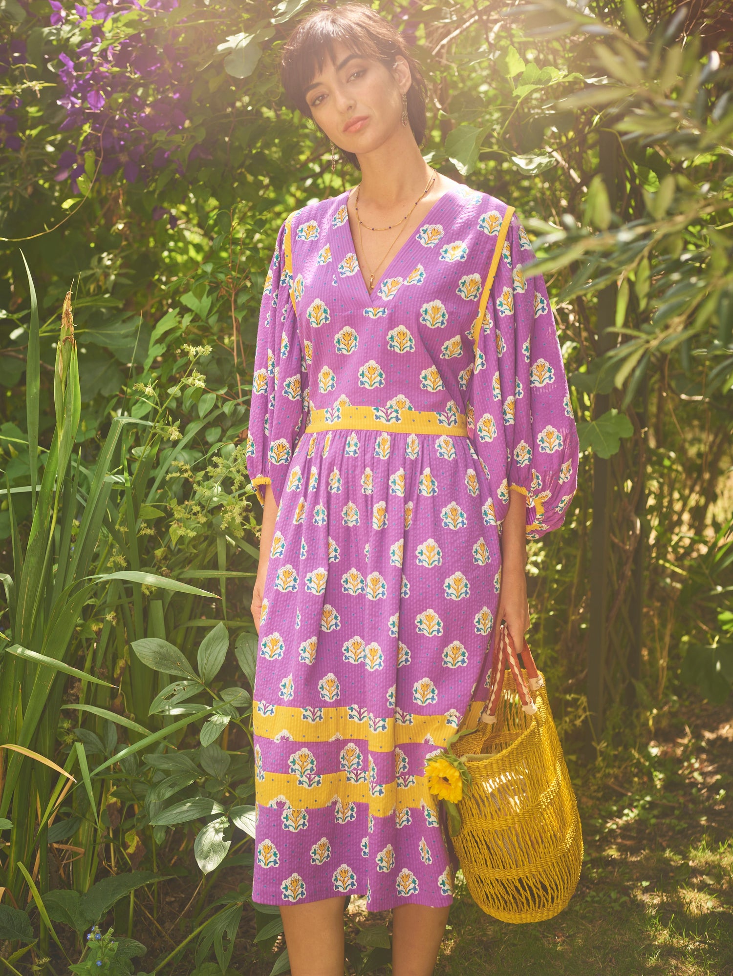 Lowie Les Indiennes Balloon Sleeve Dress