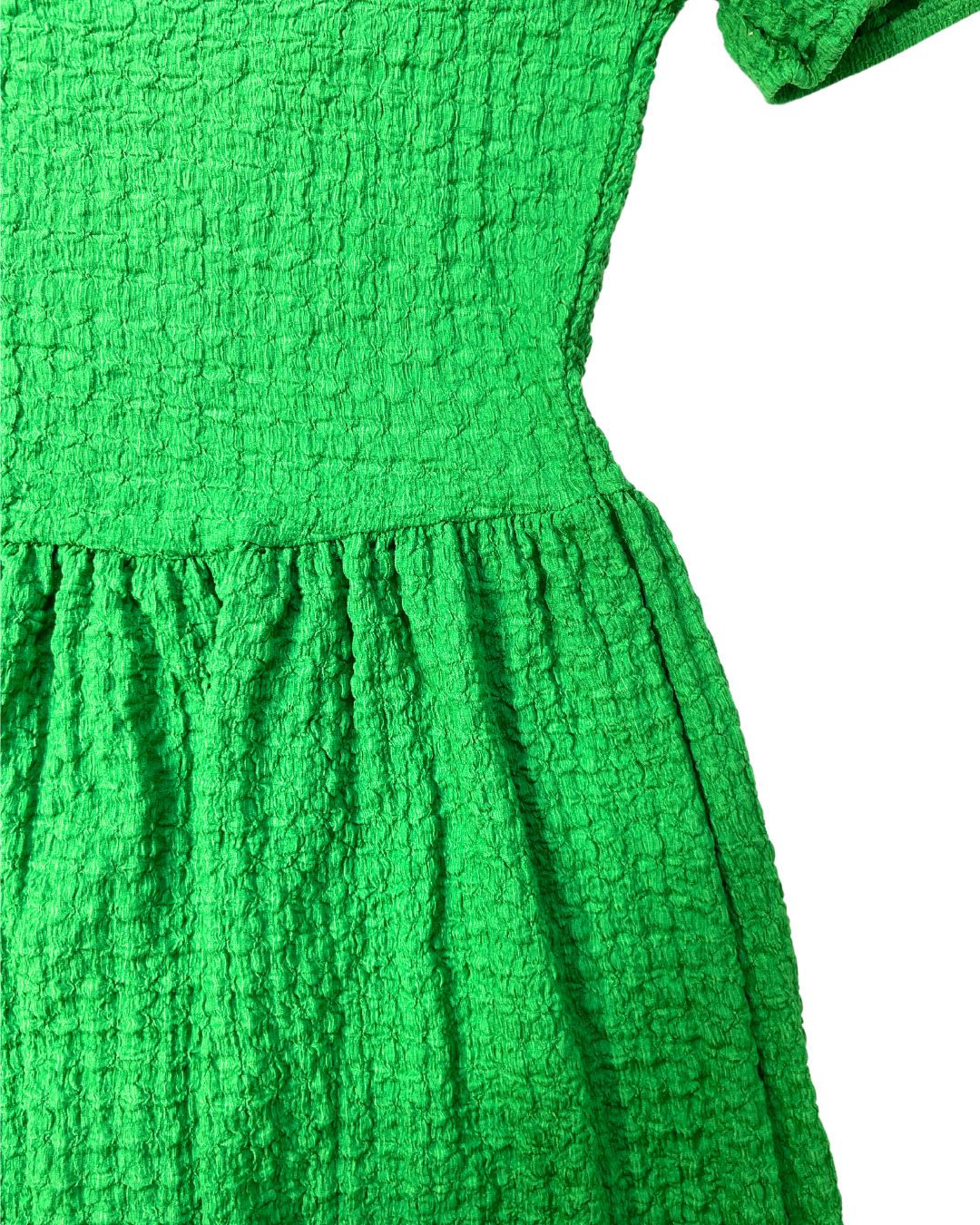 H&M Green Waffle Mini Dress