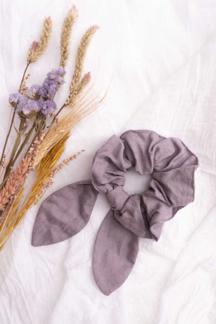 sustainable knot bow scrunchie - easy to style
