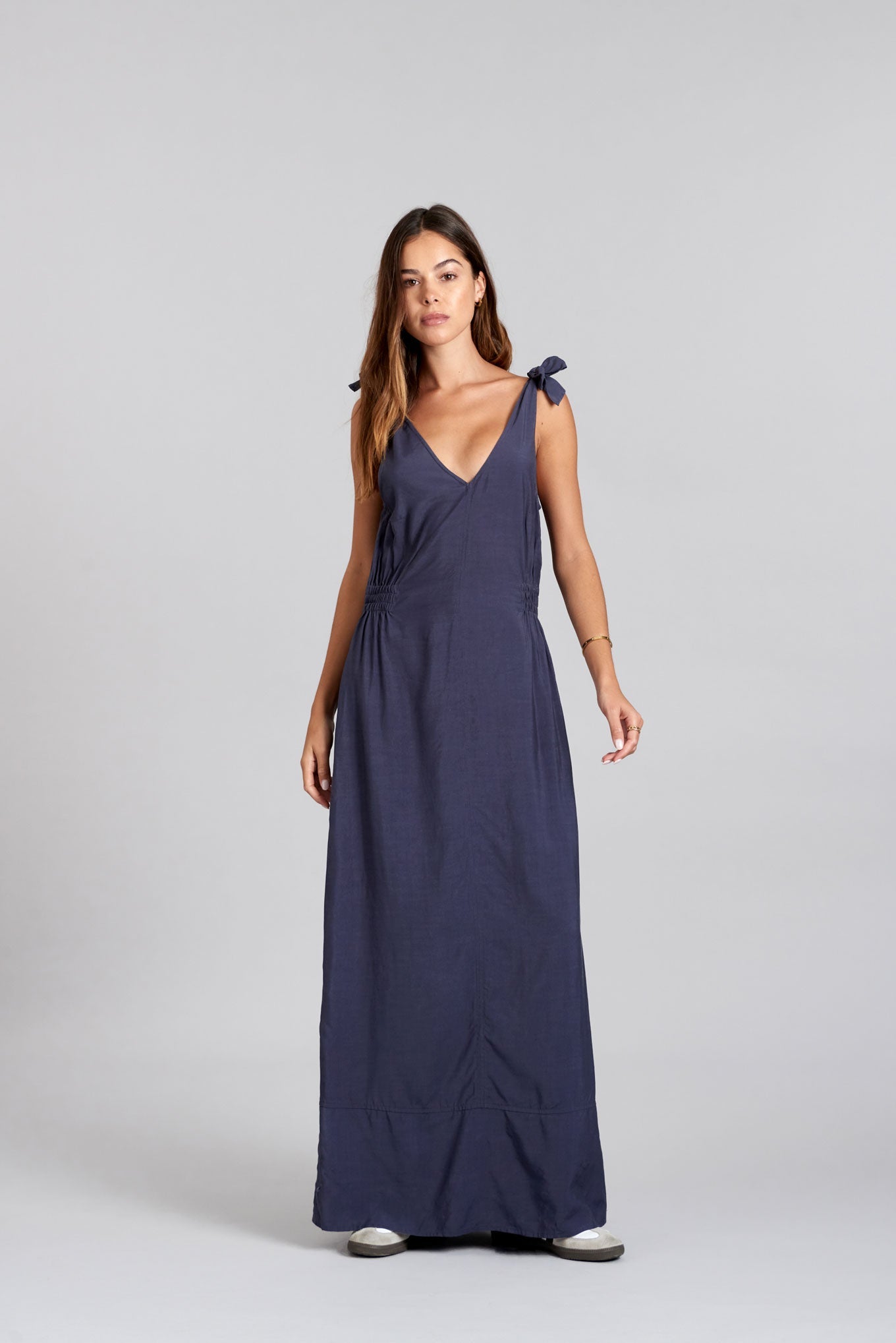 MARNIE - Rayon Dress Navy