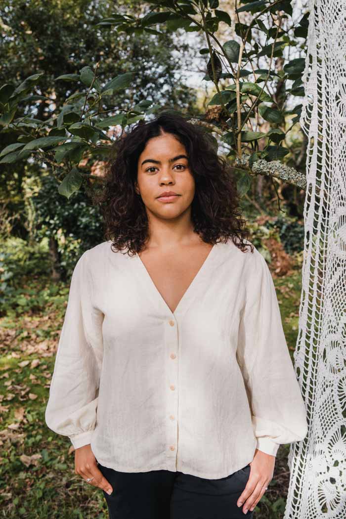 The Puffed Sleeve Blouse - Shell