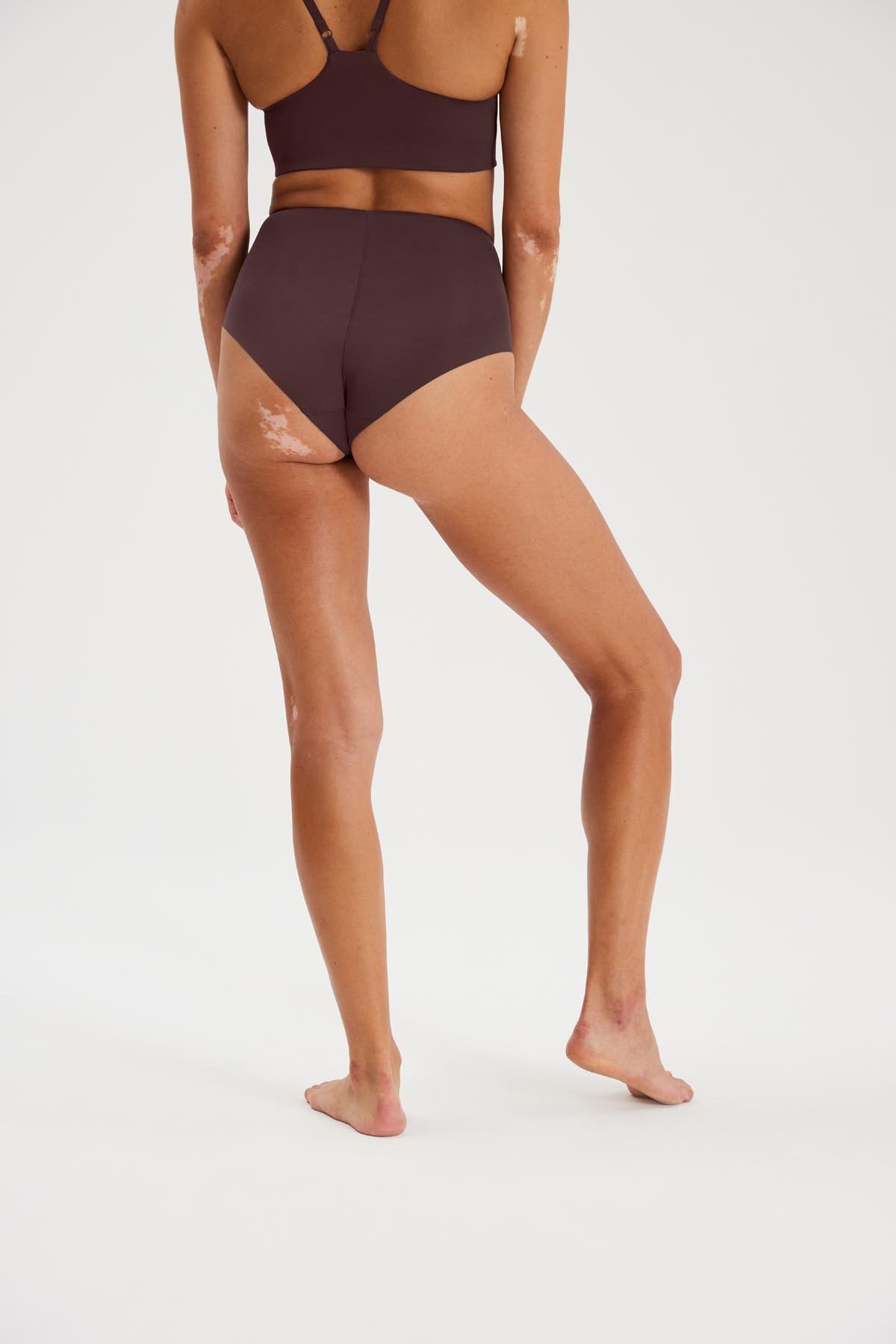 Girlfriend Collective High-Rise Brief in Espresso