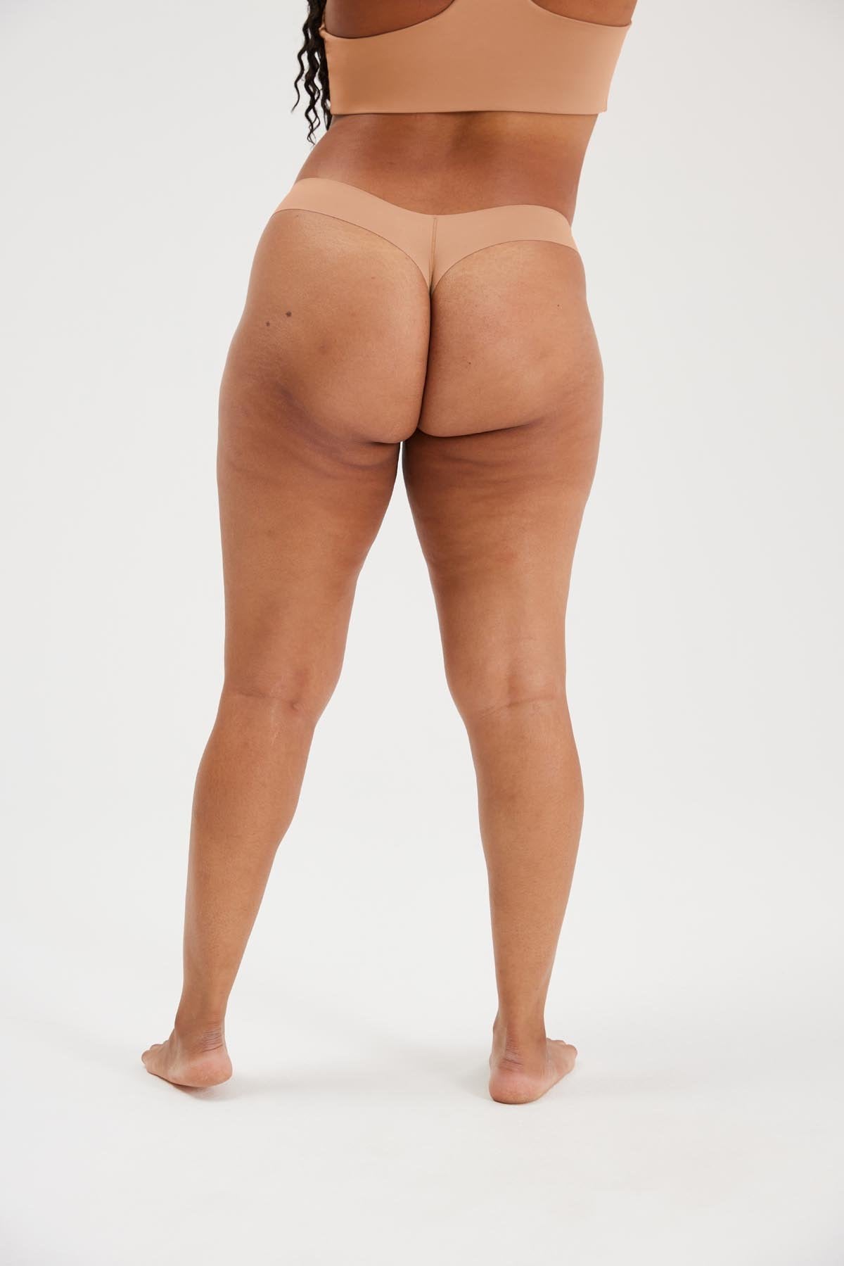 Girlfriend Collective Sport Thong in Toast