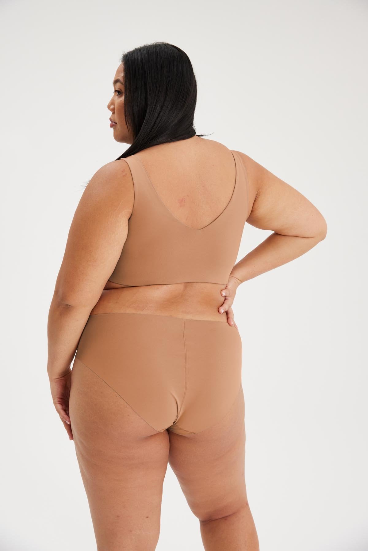 Girlfriend Collective Sport Brief in Toast