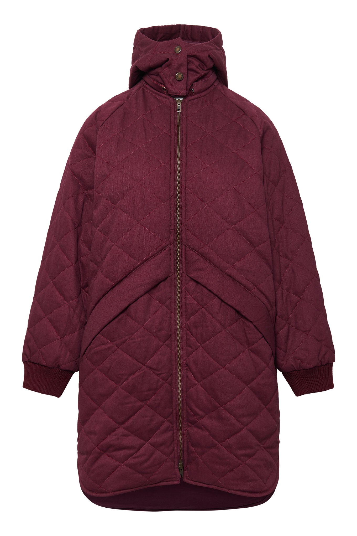 DANIELLA - Organic Cotton Coat Wine Red