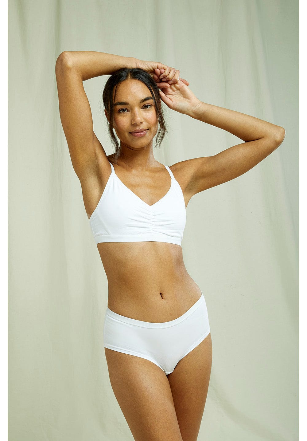 People Tree Underwear White Soft Bra Top