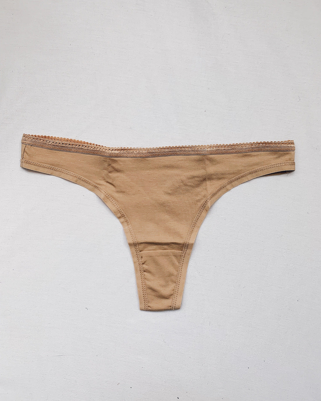 People Tree Underwear Almond Organic Thong