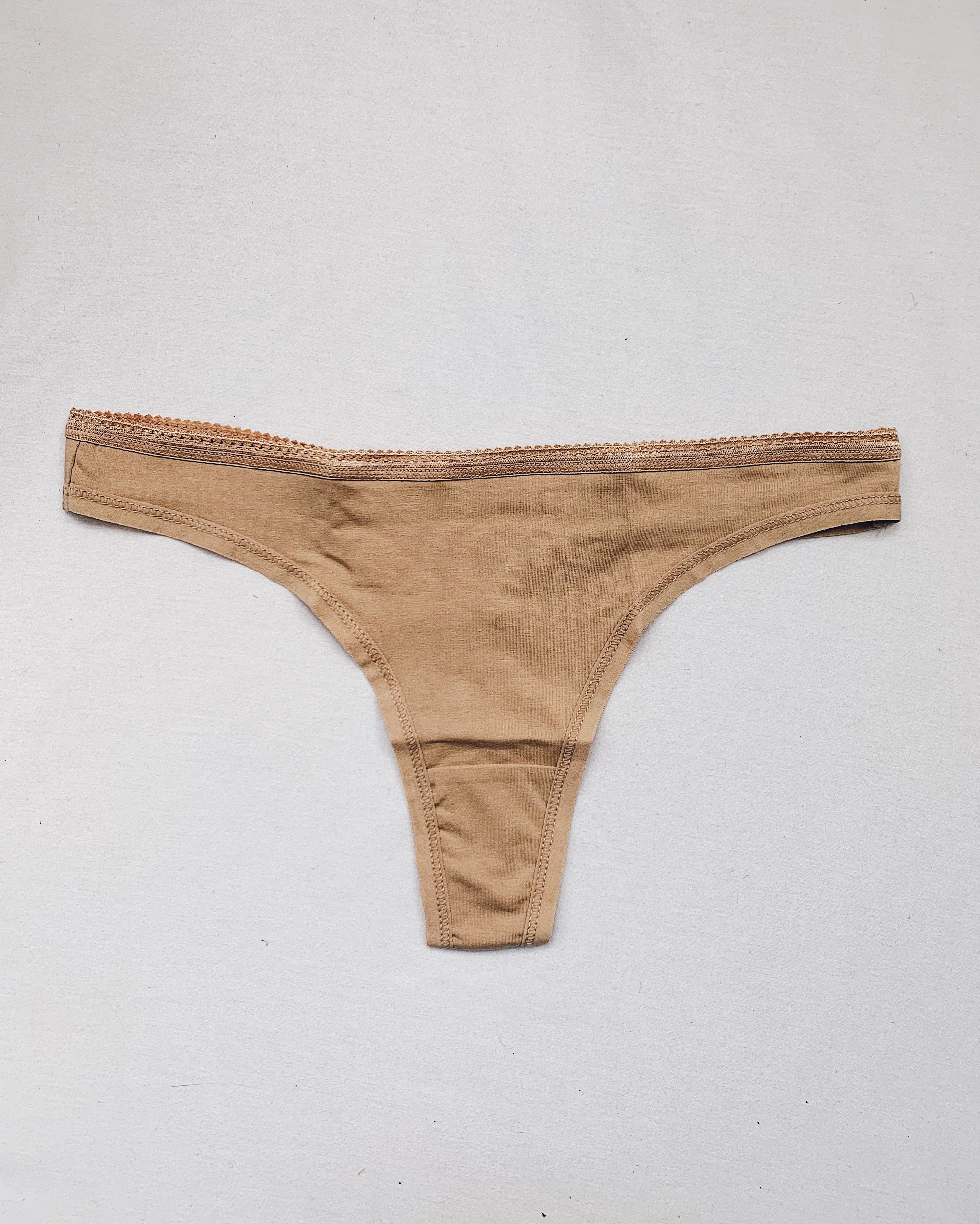People Tree Underwear Almond Organic Thong