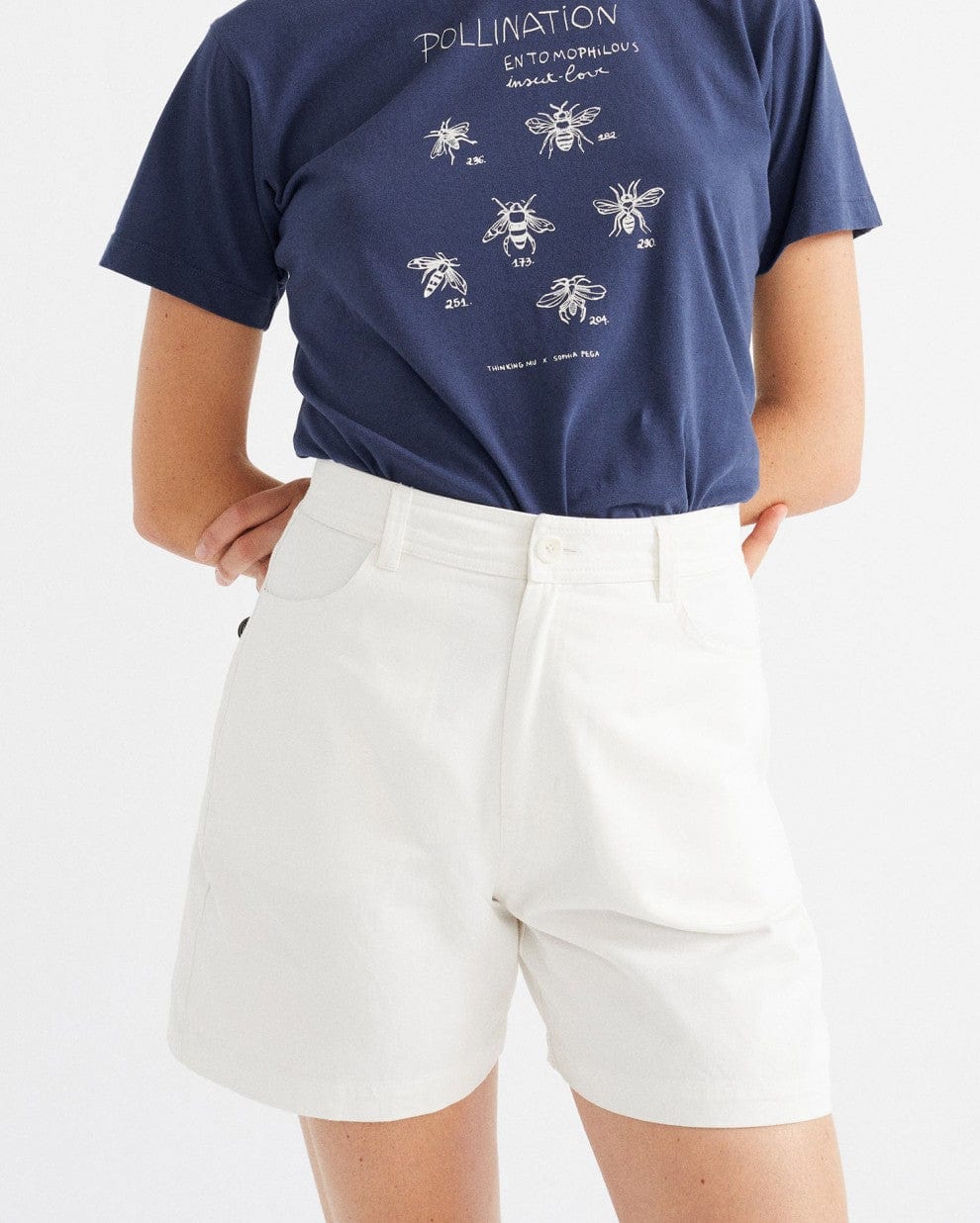 Thinking Mu Shorts Gardenia Shorts in White