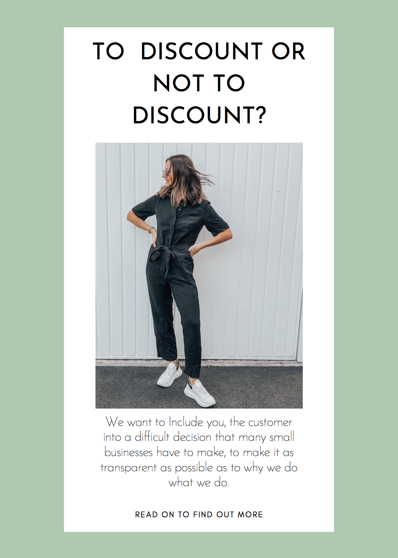 To  discount or not to discount?