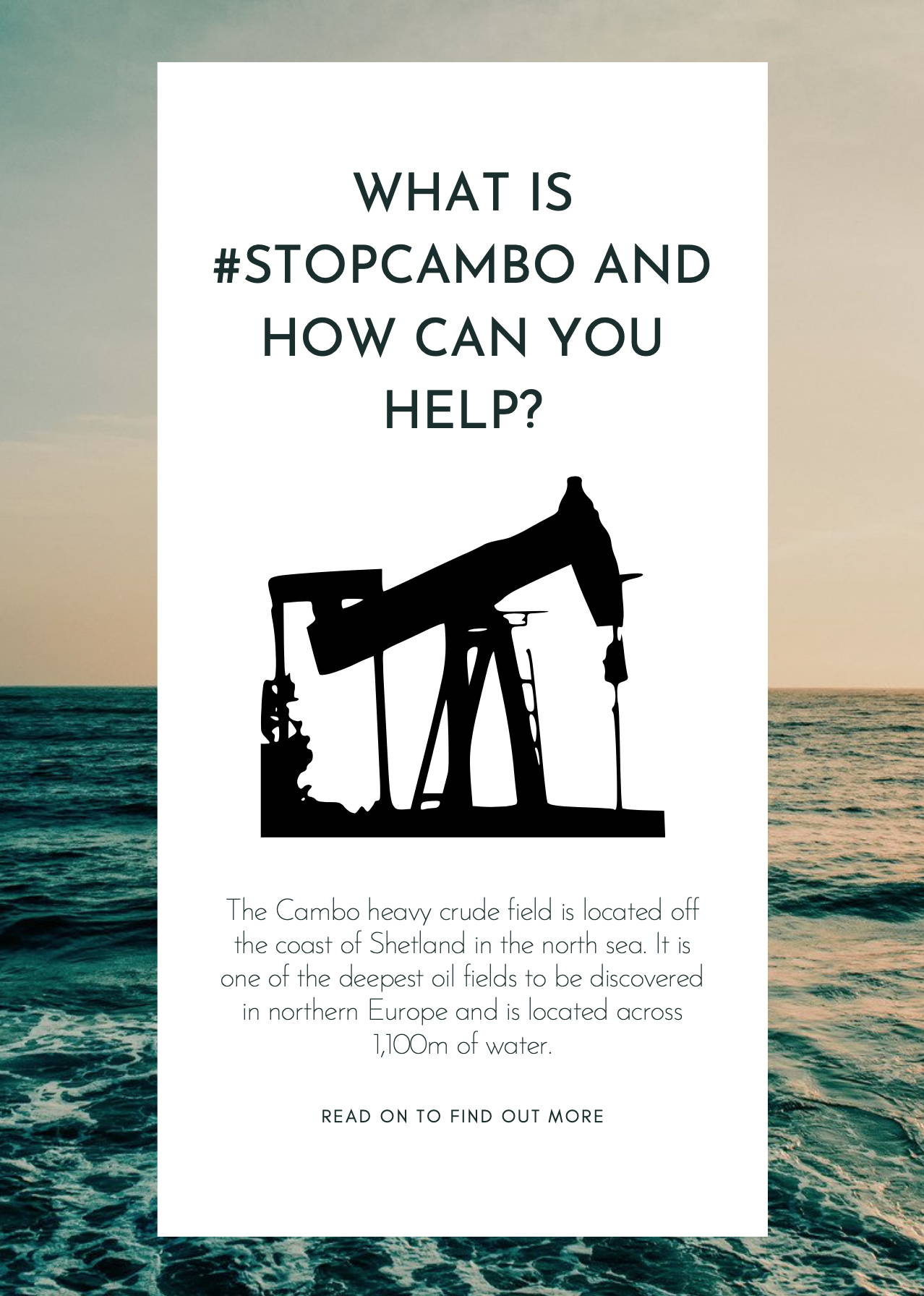 What is #stopcambo and how can you help?