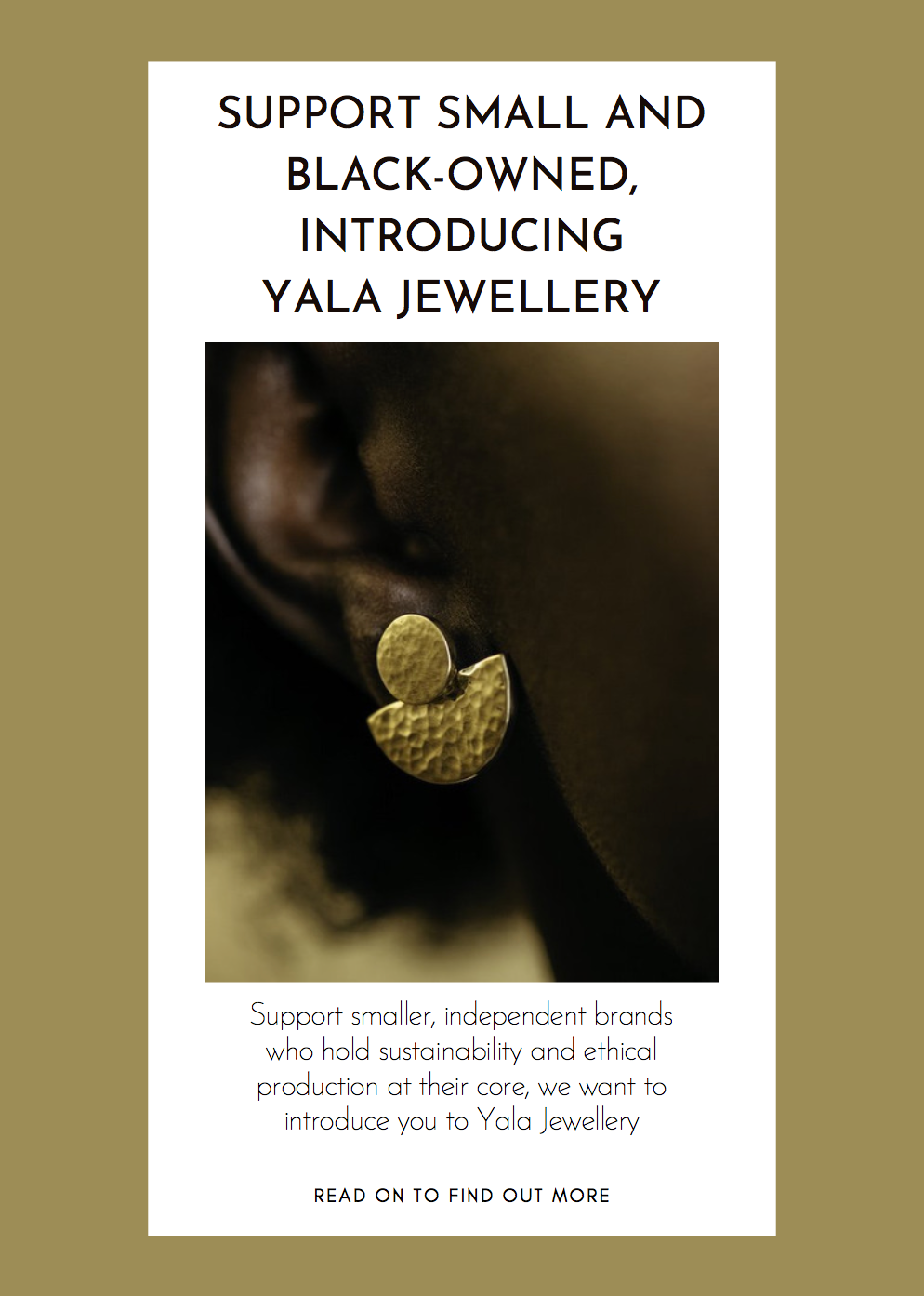 Support small and black-owned, introducing Yala Jewellery