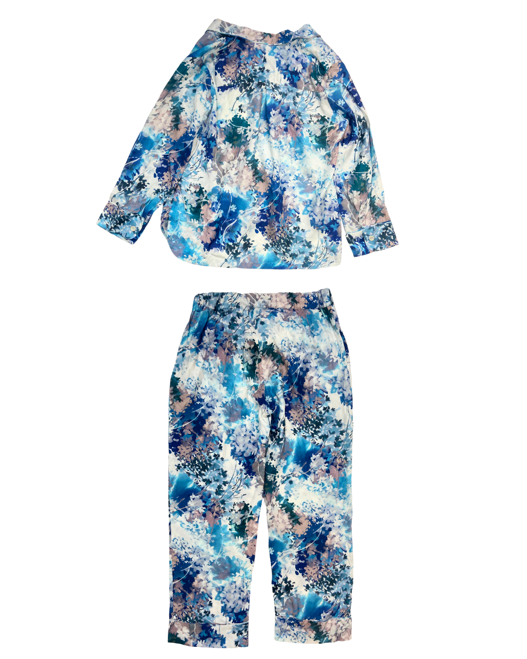 Orchard Moon Blue Floral Satin Set