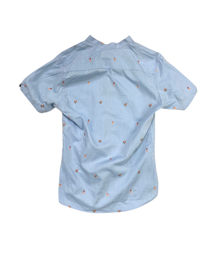 Ted Baker Blue Embroidered Shirt