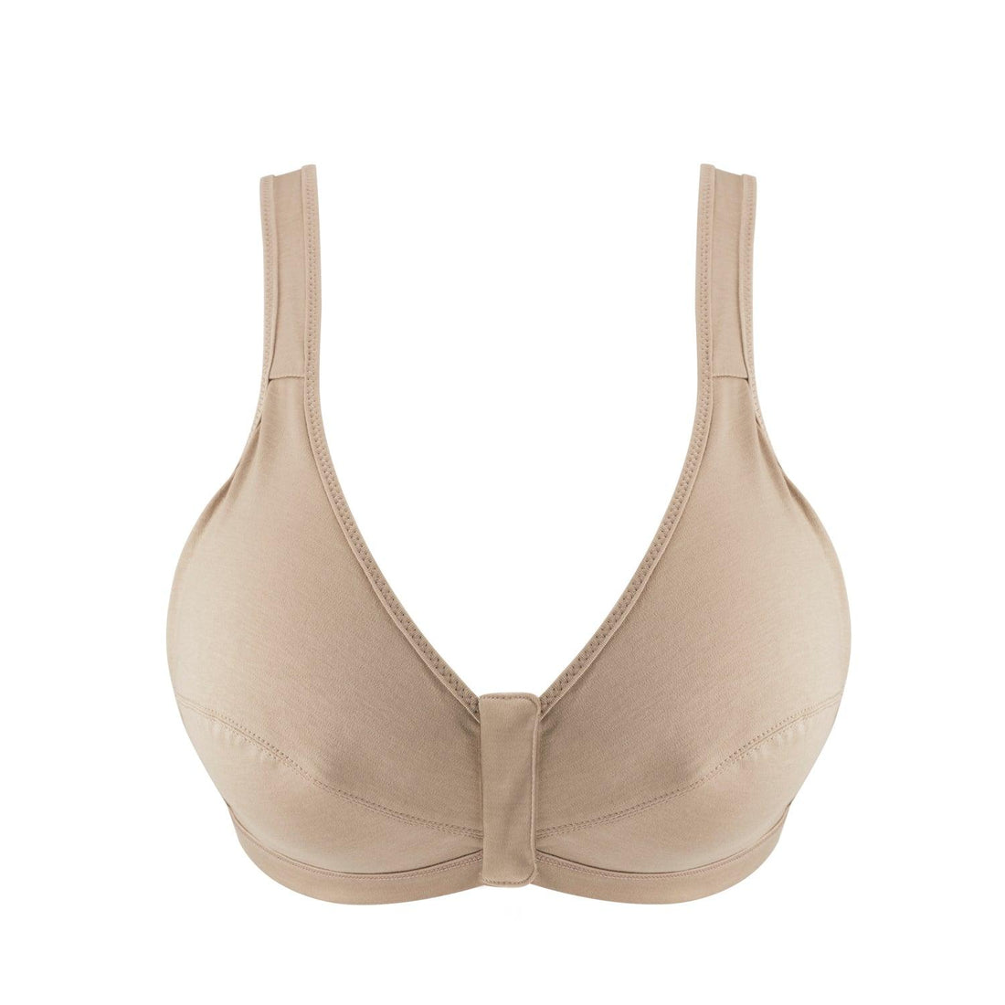 Shell - Full Cup Front Closure Silk & Organic Cotton Wireless Bra - Juliemay Lingerie