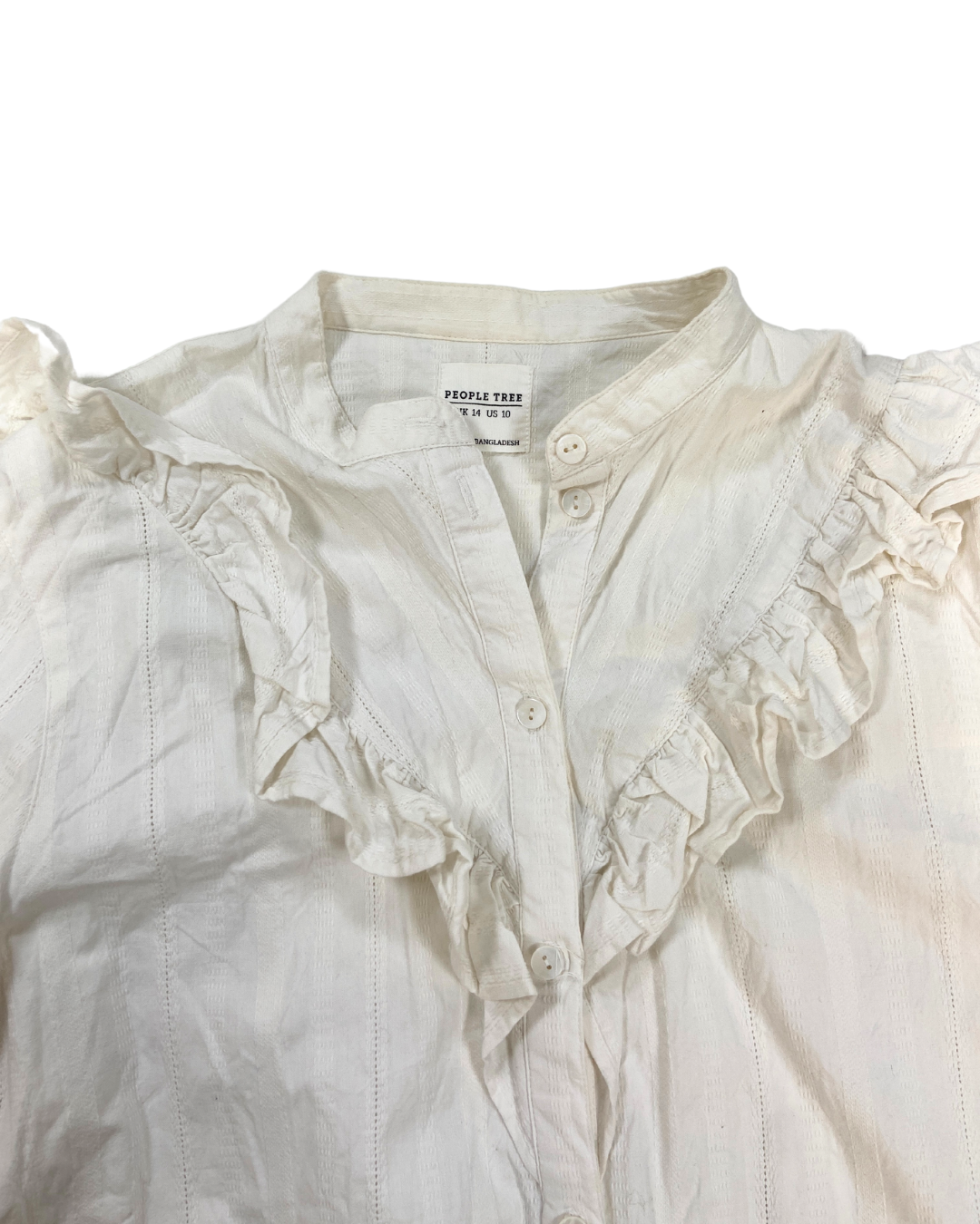 People Tree White Blouse Size L