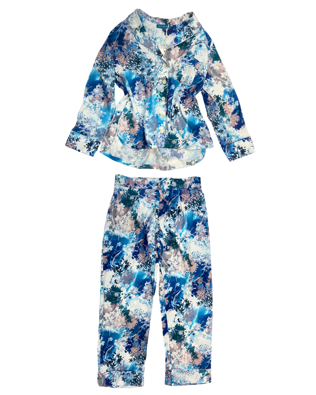 Orchard Moon Blue Floral Satin Set