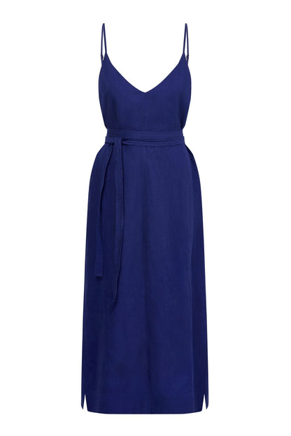 IMAN Tencel Slip Dress - True Navy