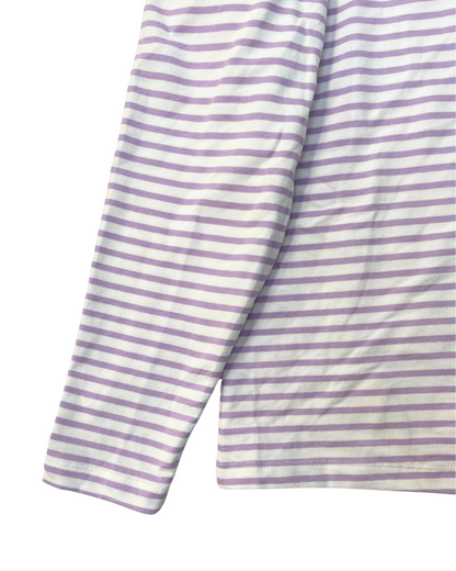 Oliver Bonas Purple Stripe Long Sleeve Top