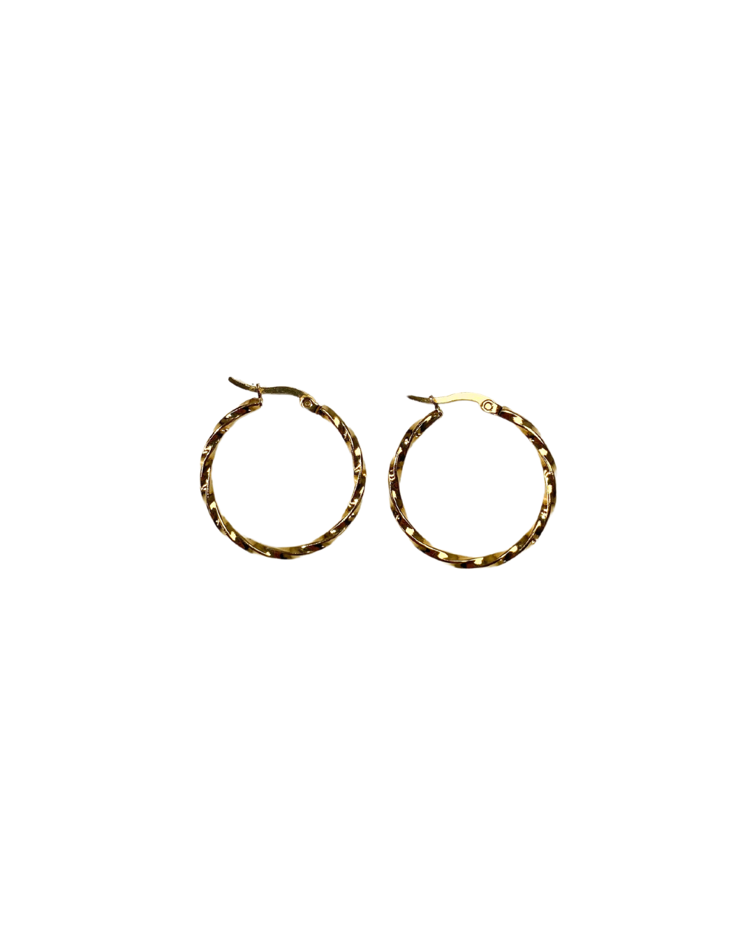 Nula Gold Twist Hoop Earrings