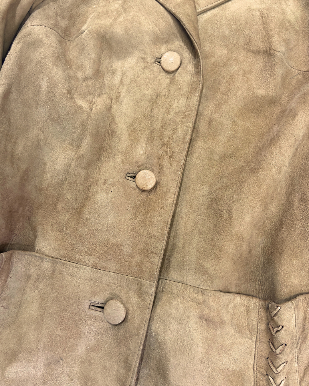 Brown Suede Longline Blazer Jacket