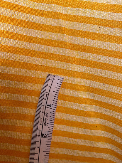 Hand woven khadi cotton - Yellow