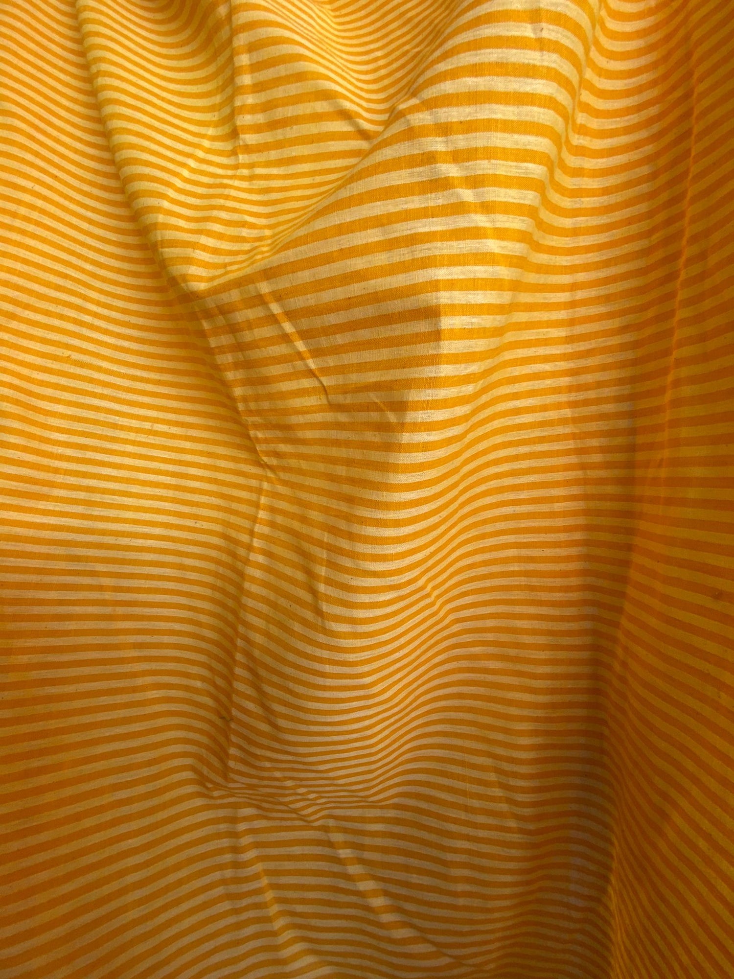 Hand woven khadi cotton - Yellow