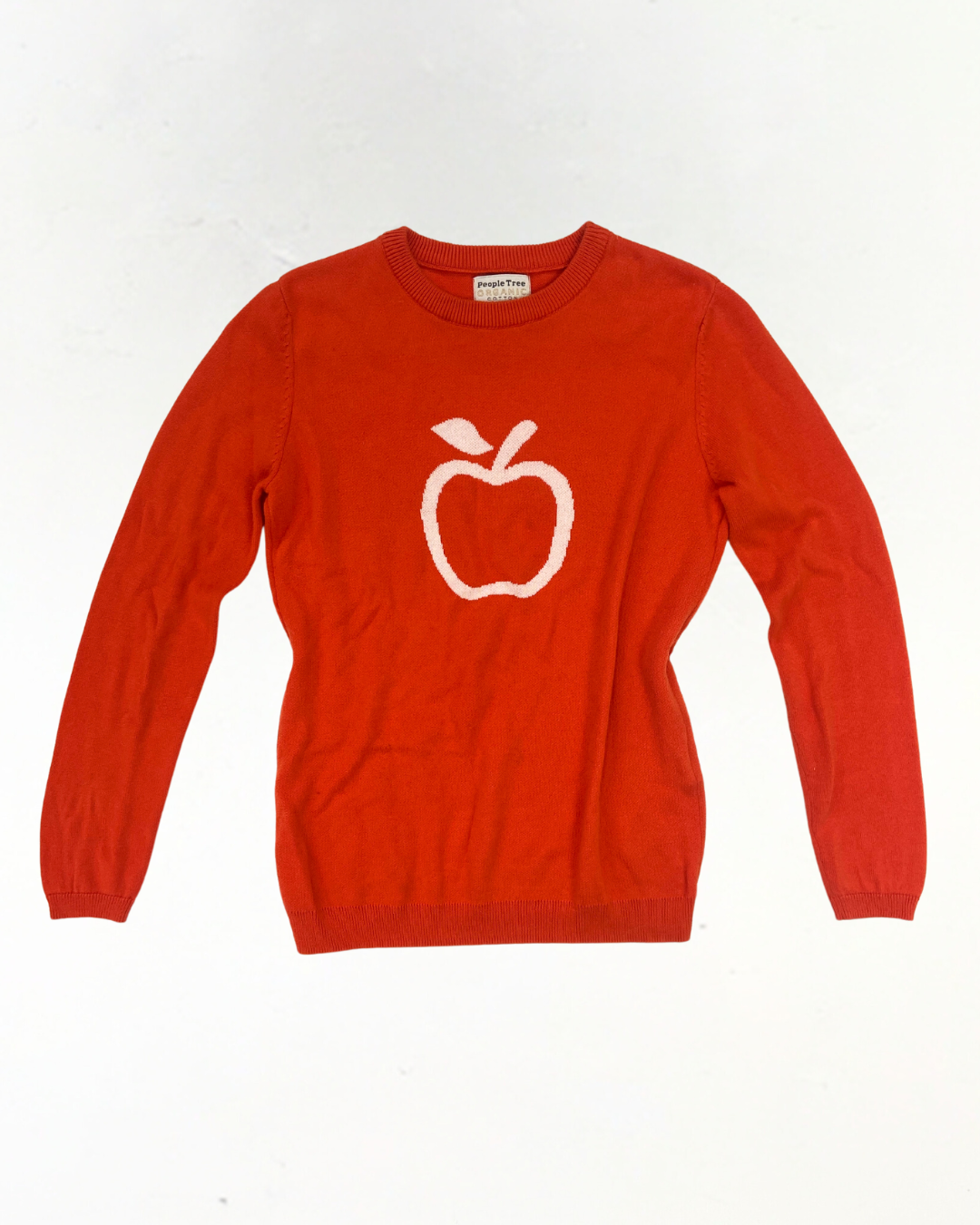 People Tree Organic Cotton Apple Motif Sweater