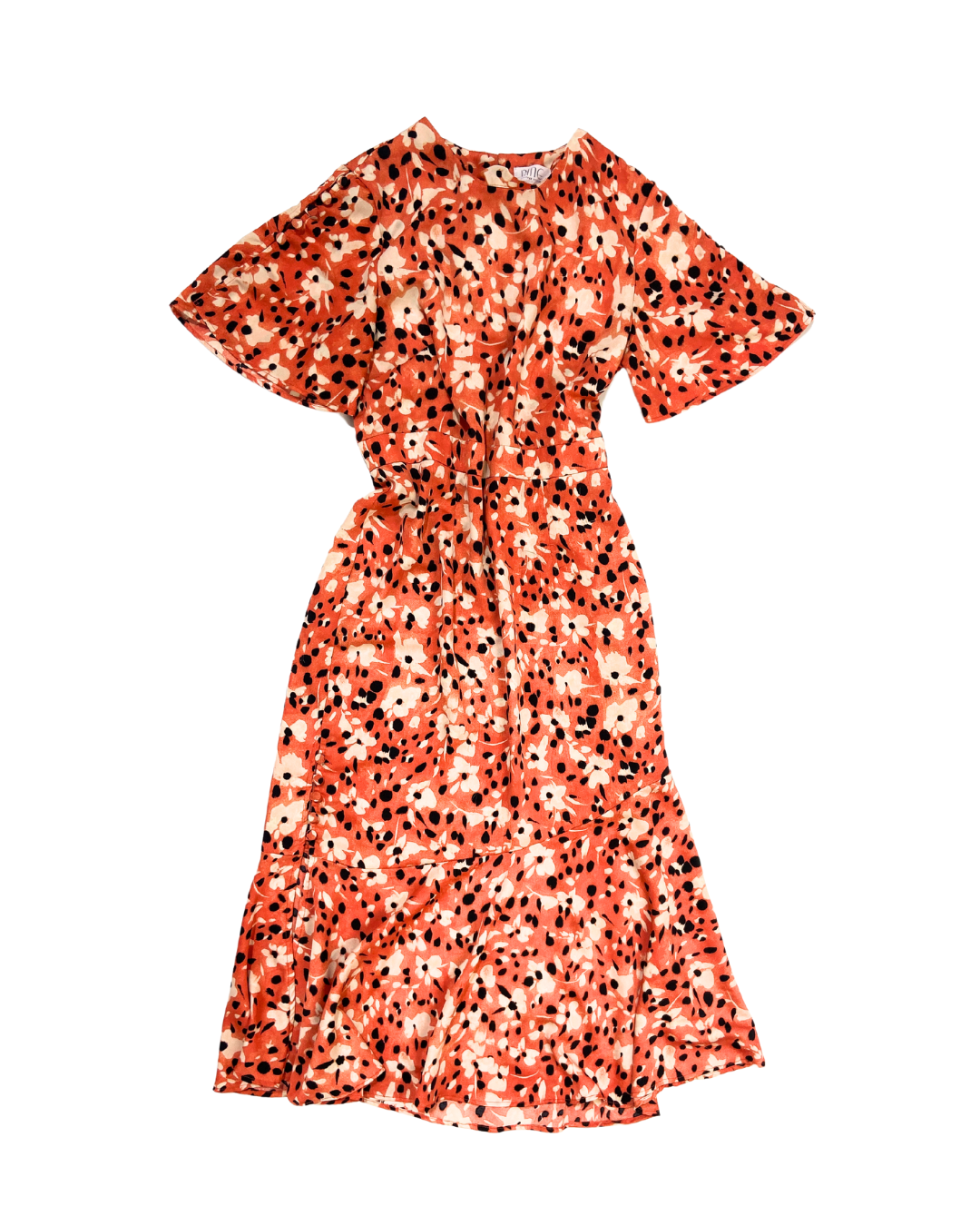 Nine by Savannah Miller Orange Midi Dress