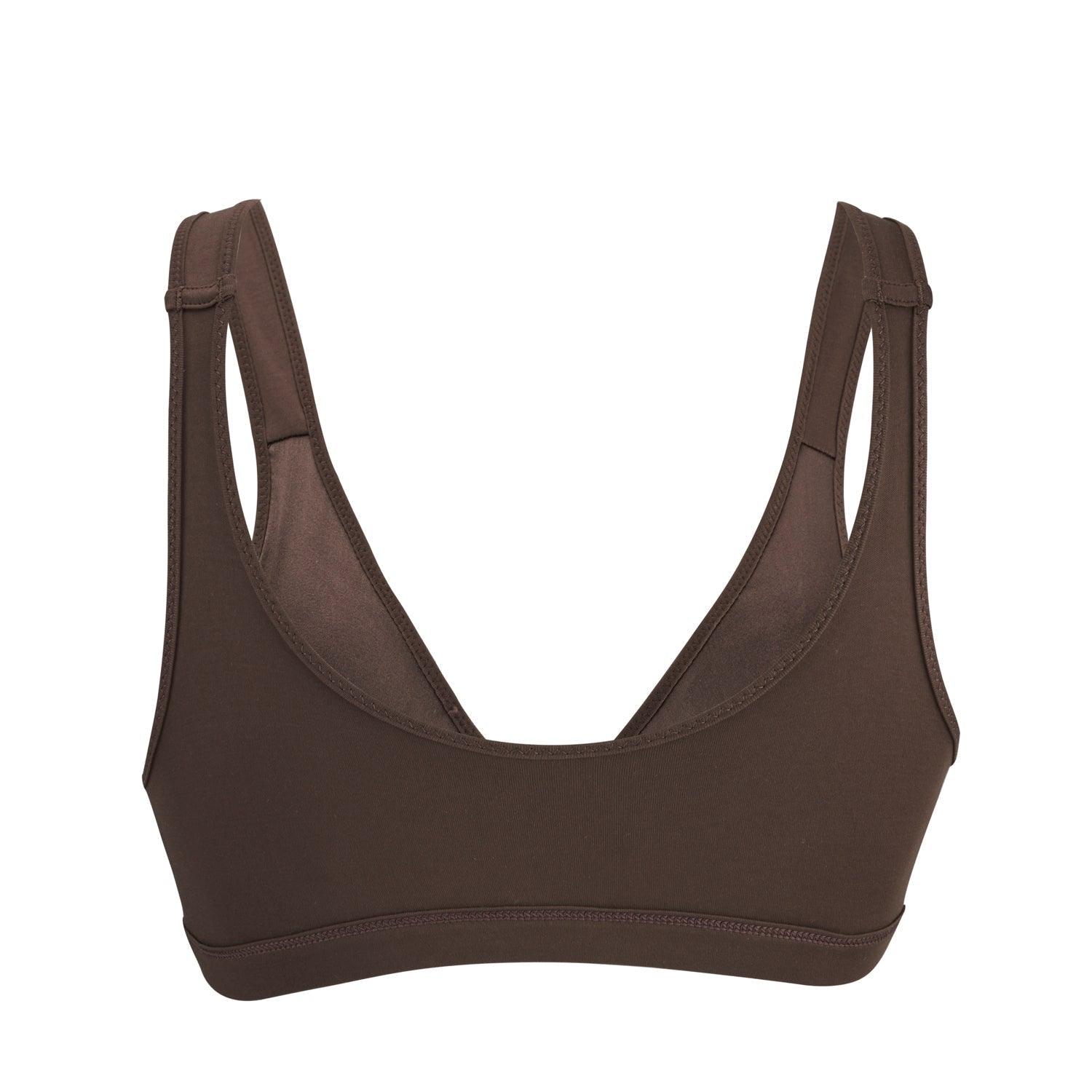 Cocoa - Full Cup Front Closure Silk &amp; Organic Cotton Wireless Bra - Juliemay Lingerie
