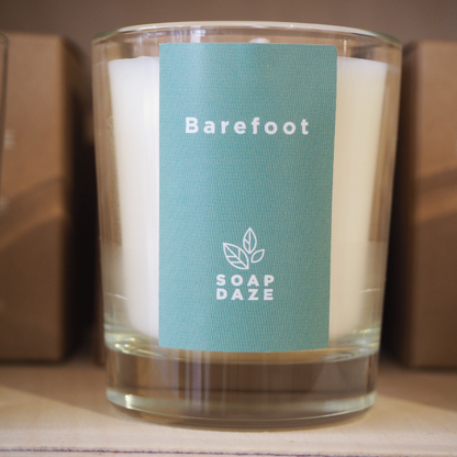 Barefoot boxed votive candle