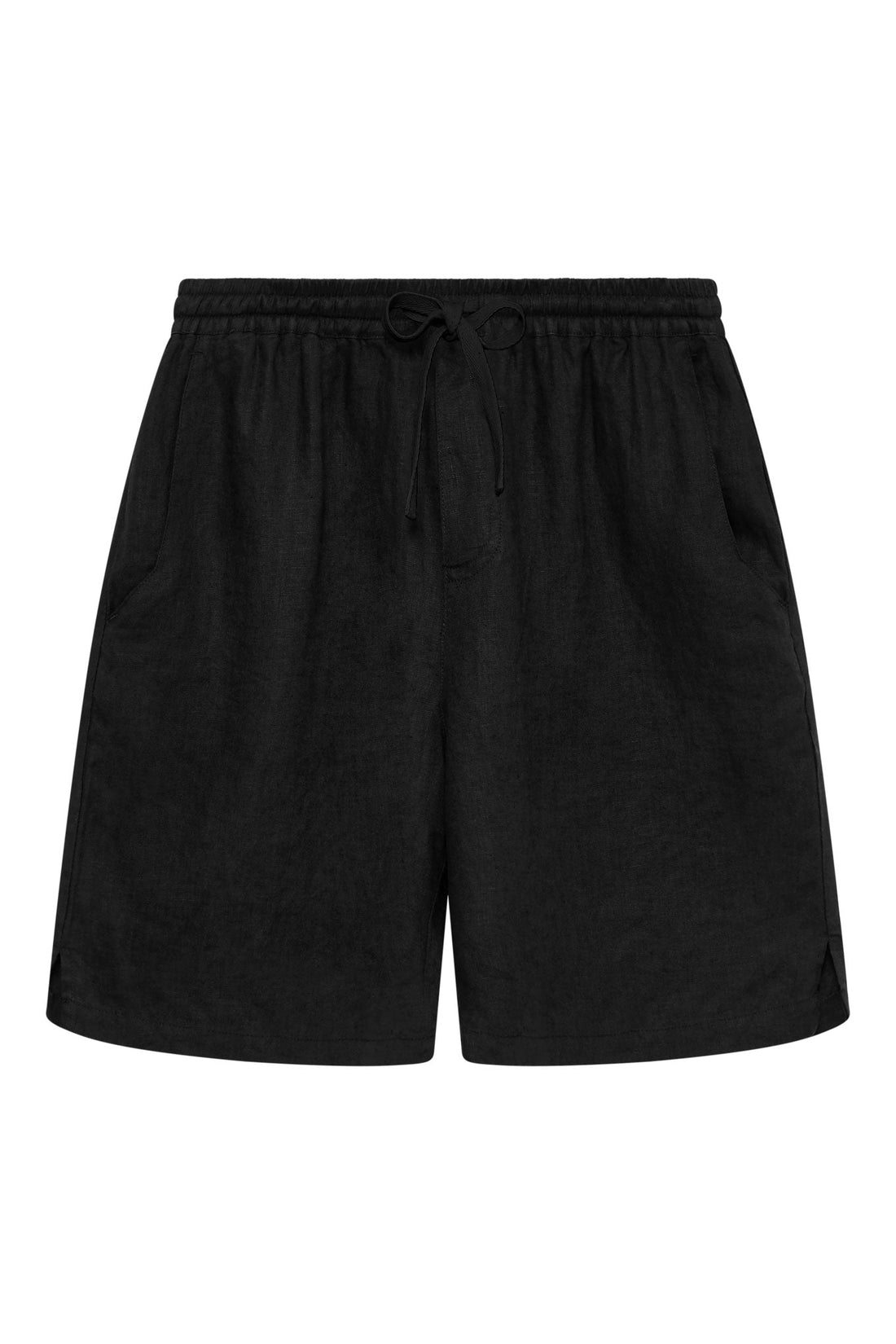 JERRY - Linen Shorts Black