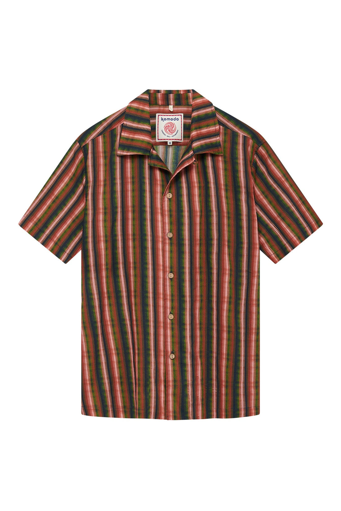 SPINDRIFT - Organic Cotton Shirt Weave Stripe Green