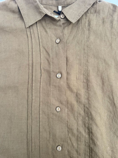 KIMONO - Linen Shirt Khaki