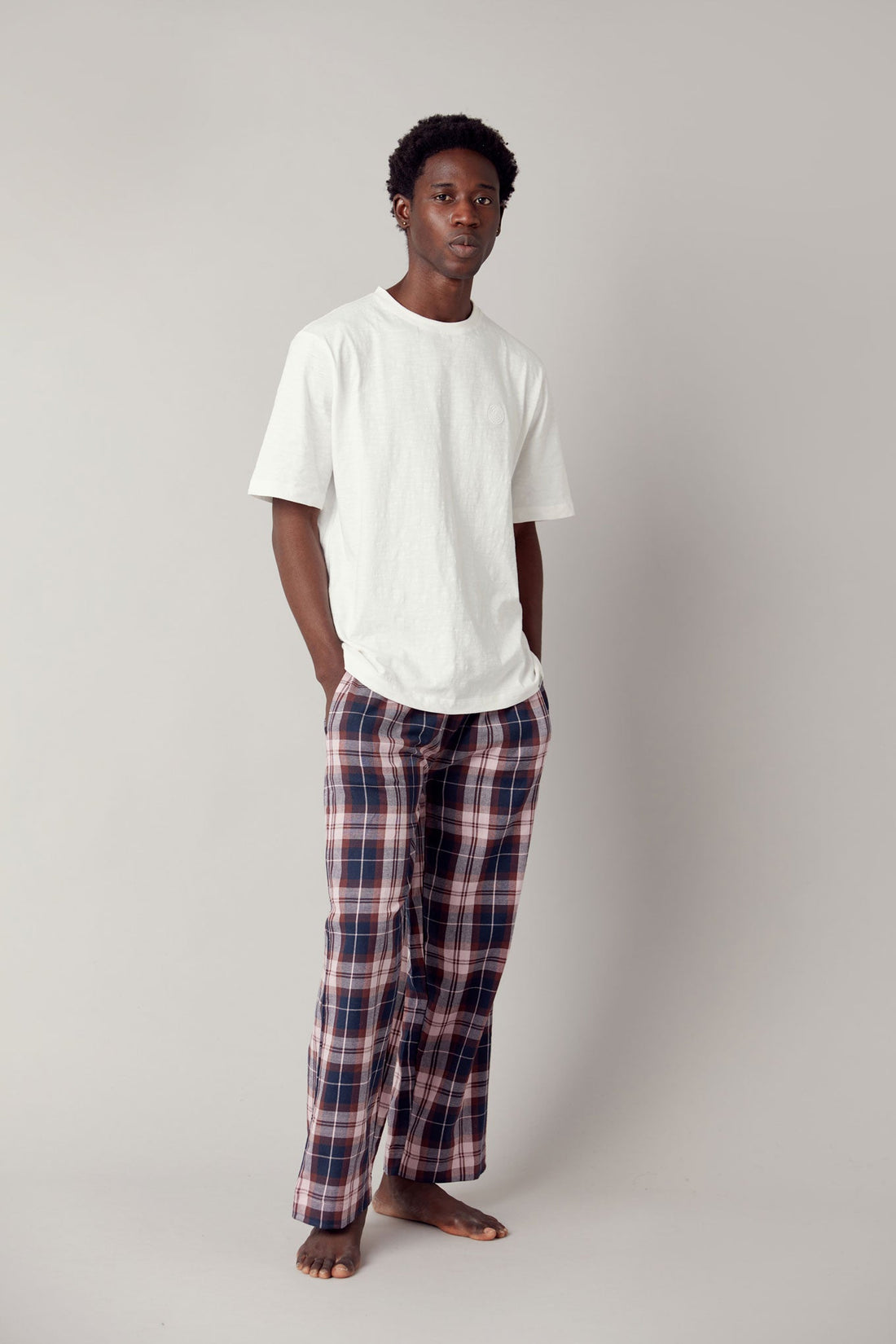 JIM JAM - Mens Organic Cotton Pyjama Bottoms Mauve