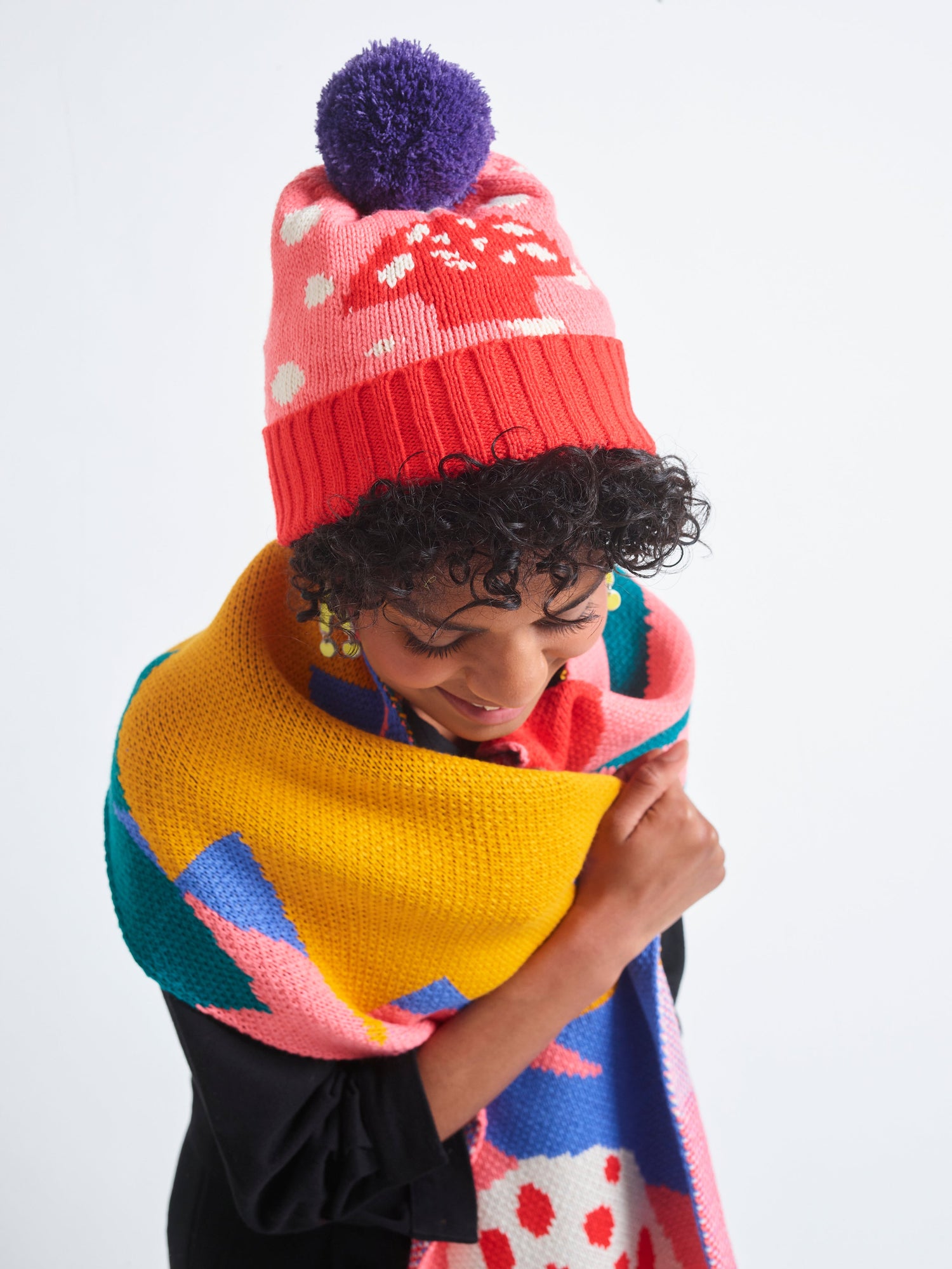 Miss Pompom Woodland Beanie