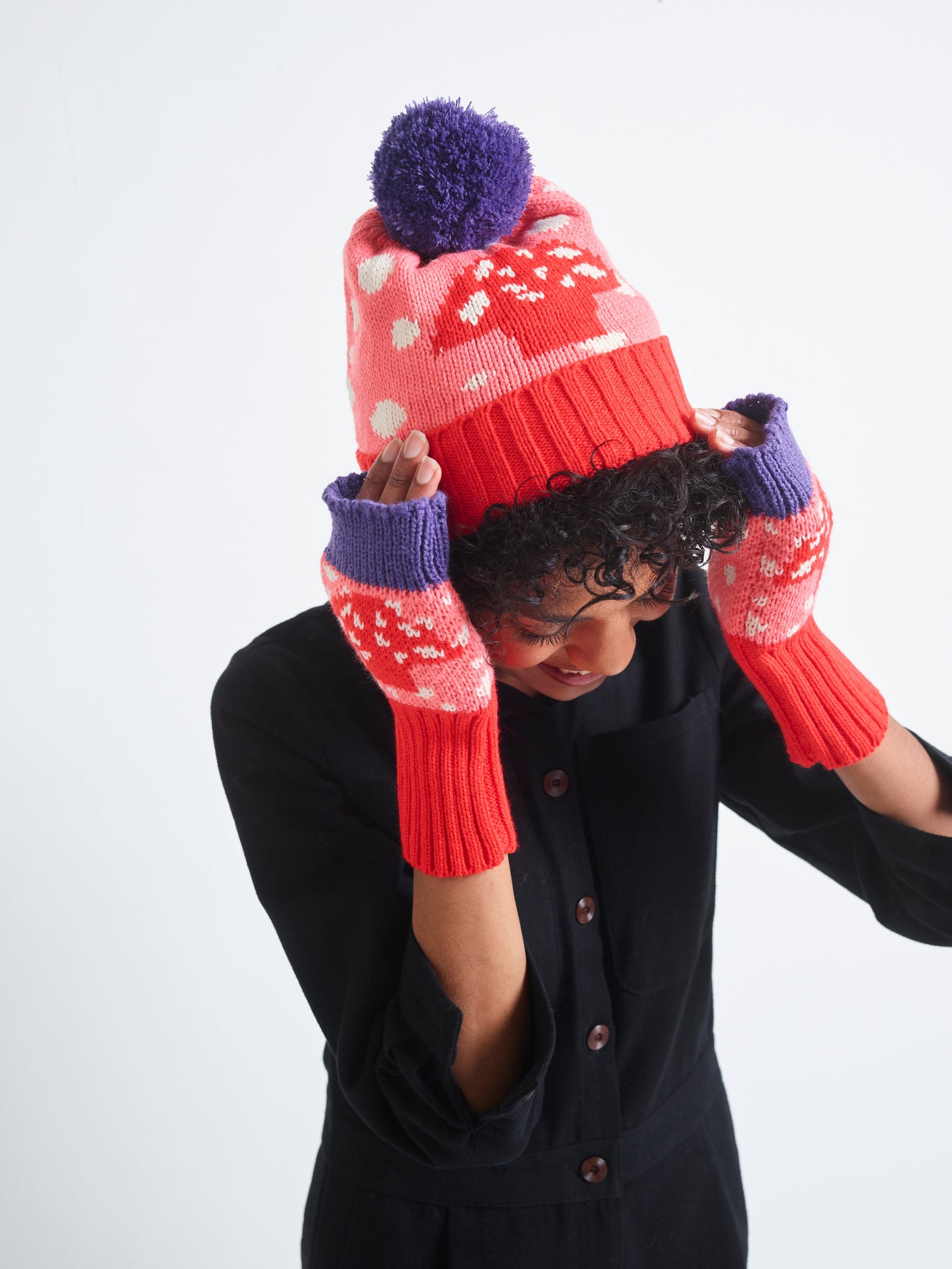 Miss Pompom Woodland Beanie