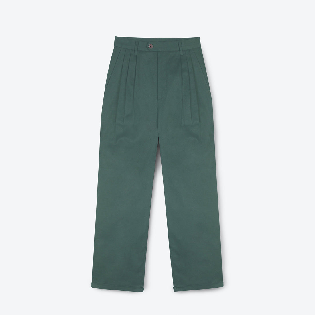 Lowie Sage Cotton Drill Wide Leg Trouser